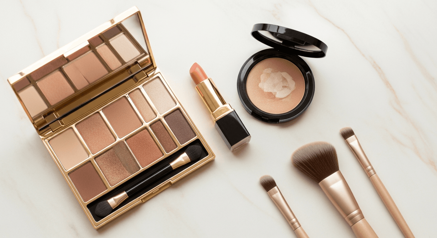 Two similar elegantly packaged beauty products side by side