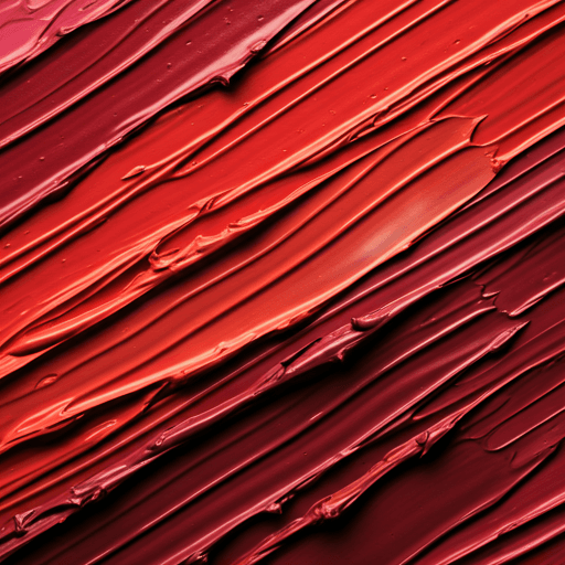 Deep red lipstick on marble surface